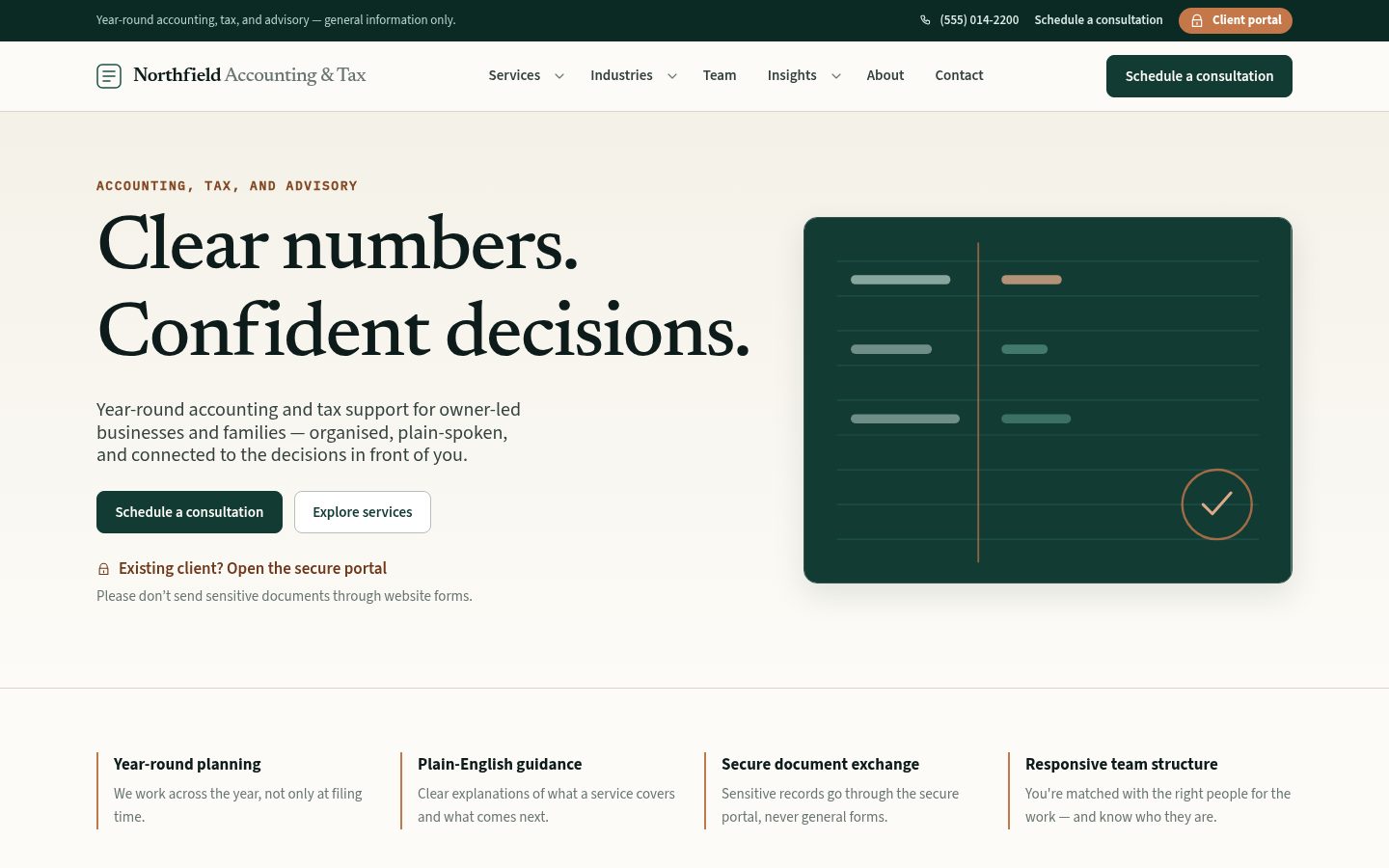 LedgerPress — Accounting & Tax WordPress theme